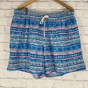 Chubbies Swim Trunks Men's Size XXL Lined Elastic Waist Blue 5.5" Inseam Beach